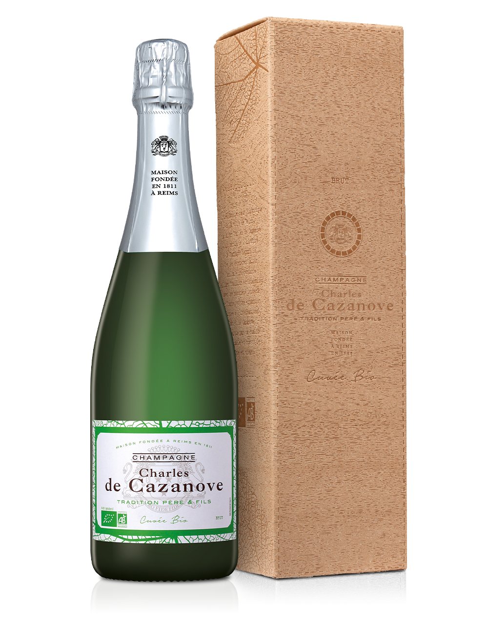 Champagne Charles de Cazanove Cuvée Bio packaging